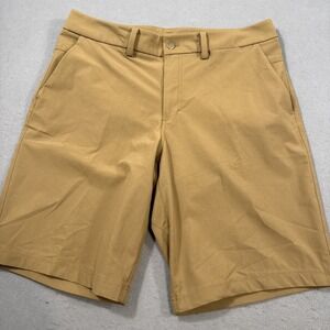 SHORTS GOLF Lululemon The Works Mens 34 KHAKI TAN 11" Warpstreme Stretch LM7929S